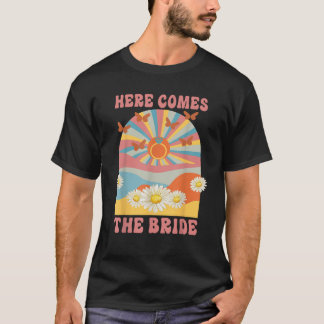 Här kommer bruden 70-tals hippie retro möhippa t shirt
