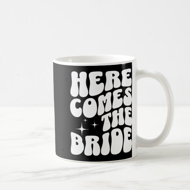 Här kommer bruden Groovy Bach Retro Sängkammarpart Kaffemugg (Höger)
