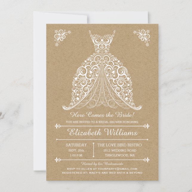 Här kommer bruden! Möhippa Inbjudningar (Framsida)