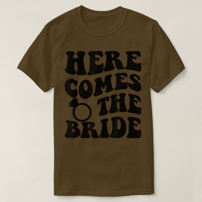 Här kommer bruden möhippa  t shirt (Design framsida)