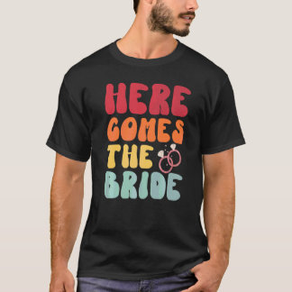 Här kommer bruden Retro Groovy Möhippa Par T Shirt