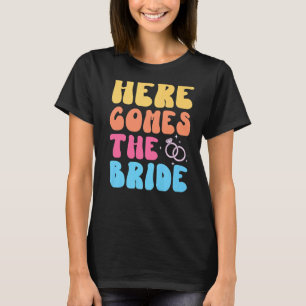Här kommer bruden Retro Groovy Möhippa Par T Shirt