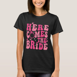 Här kommer bruden Rosa Groovy Möhippa T Shirt
