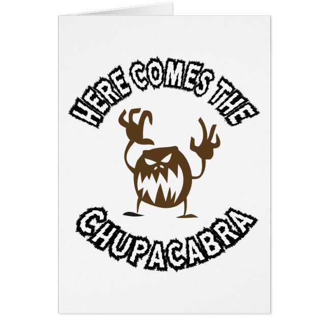 Här kommer chupacabraen hälsningskort (Framsidan)