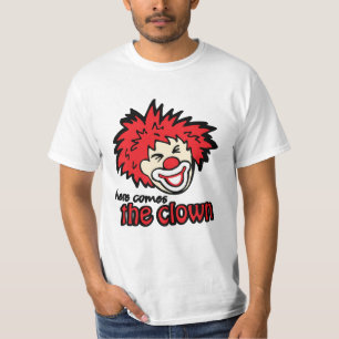 Här kommer den röda hårt-skjortan för clownen tee shirt
