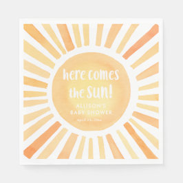 Här kommer en könsneutral babydusch i sol pappersservett