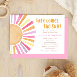 Här kommer en liten babydusch för sol boho inbjudningar