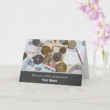 Här kommer en liten eurosedel i pengarar