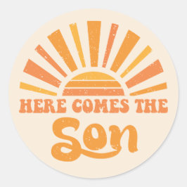 Här kommer Guds son I (Jesus) Runt Klistermärke