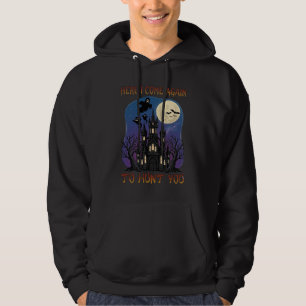 Här Kommer Igen Spökhus Spöken Måne Hoodie