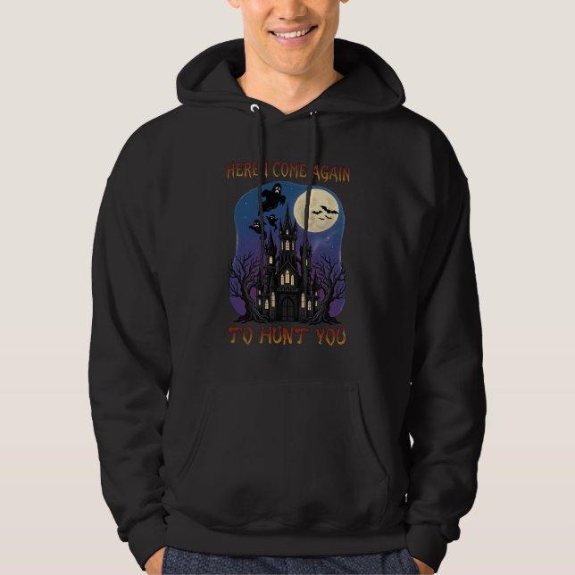 Här Kommer Igen Spökhus Spöken Måne Hoodie (Framsida)
