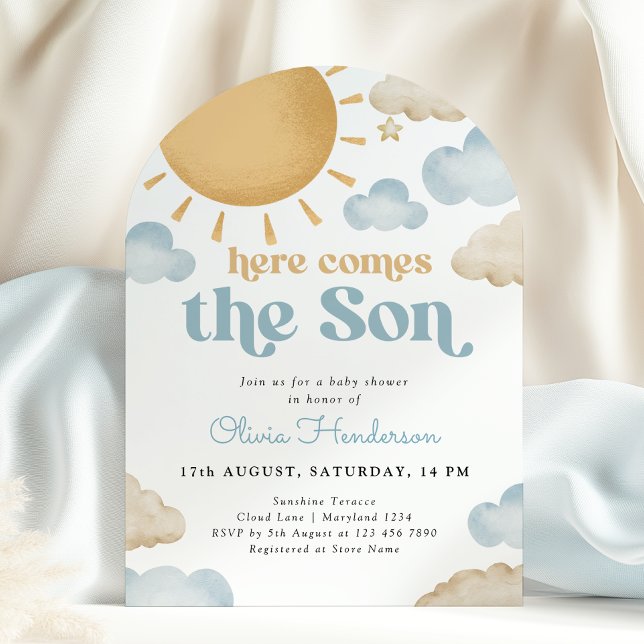 Här kommer inbjudan till Son Sunshine Baby Shower (Skapare uppladdad)