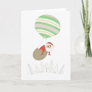Här kommer Jultomten Notecard Helgkort