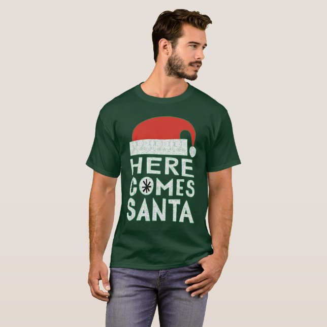 Här kommer jultomtens Helgdag T-shirt (Hel framsida)