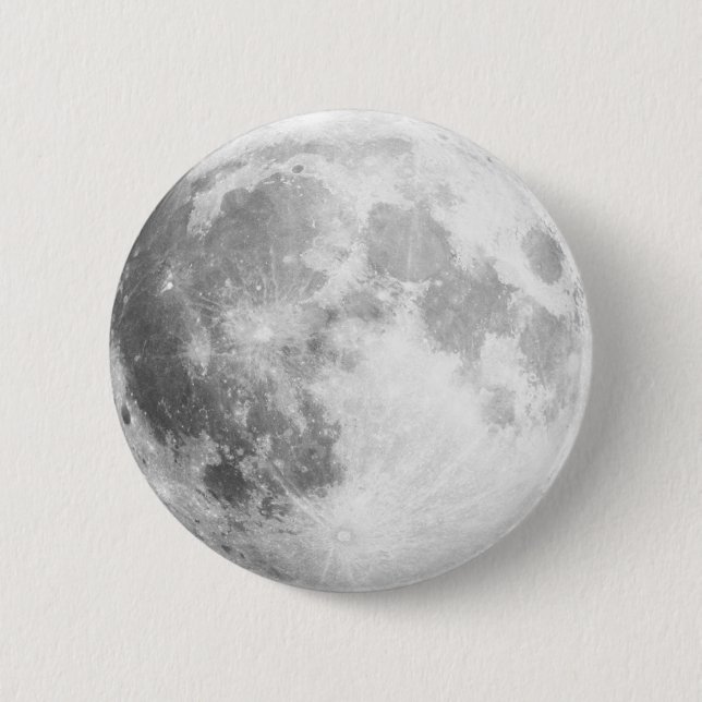 Här kommer knappnålen Måne / Full Moon Knapp (Framsida)