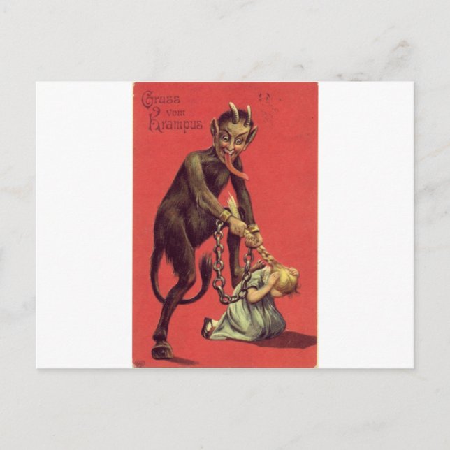 Här kommer Krampusen! 2 Vykort (Framsida)