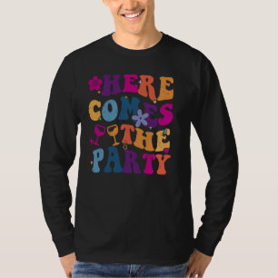 Här kommer möhippa Roligt brudparty Hen T Shirt