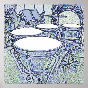 Här kommer musikbandet - Timpani Poster