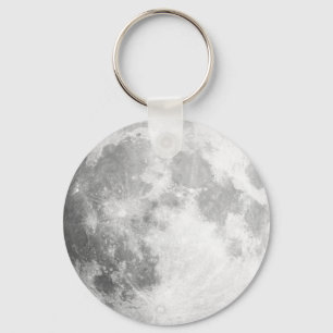 Här kommer nyckelkedjan Måne / Full Moon Button Nyckelring