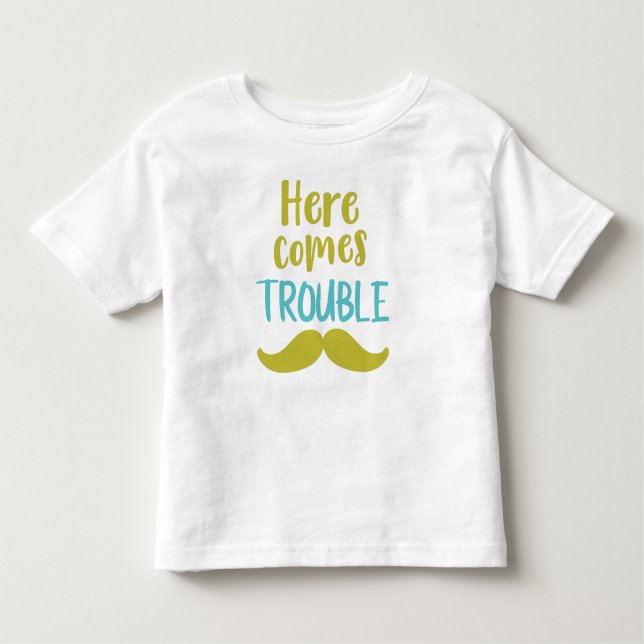 Här kommer problem, Mustache, Mustache T Shirt (Framsida)