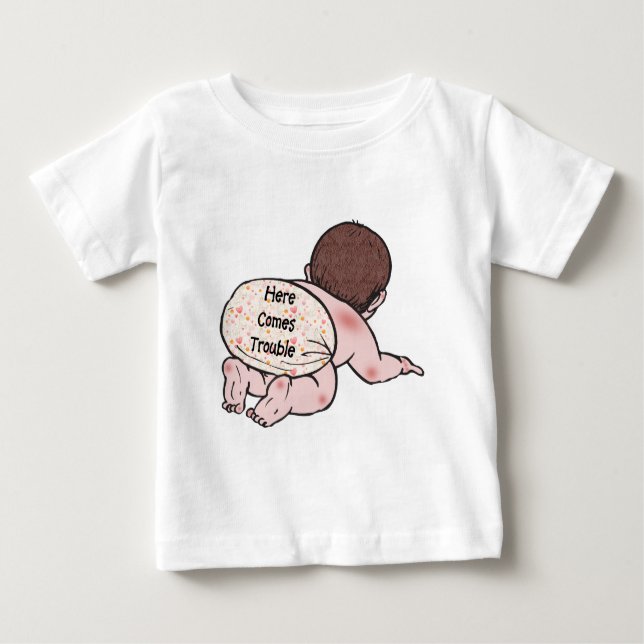 Här kommer problemlösaren Baby T-shirt (Framsida)