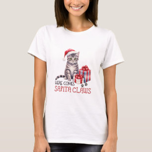 Här kommer Santa Klo Cat T Shirt