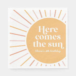 Här kommer Sol Boho Sunshine-födelsedagen Pappersservett