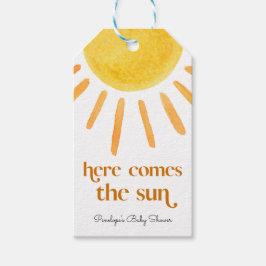 Här kommer Sol Boy Baby Shower Presentetikett