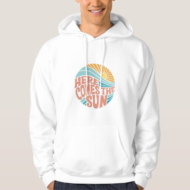 Här kommer sol hoodie (Framsida)