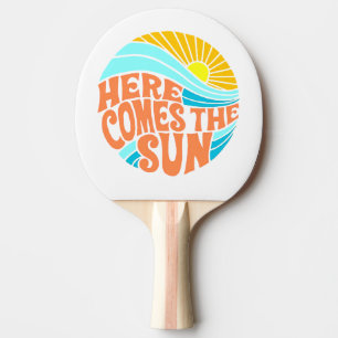 Här kommer Sol Tee, Retro Stil, Hippie Stil Pingisracket