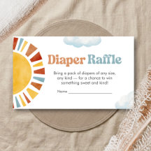 Här Kommer Solen Baby Shower Blöja Lotteri