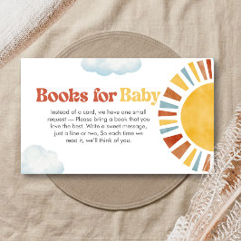 Här Kommer Solen Baby Shower Böcker för Bebis Tilläggskort