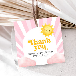 Här Kommer Solen Baby Shower Gåvor Etiketter