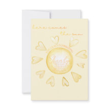 Här kommer solen Baby Shower Inbjudan 