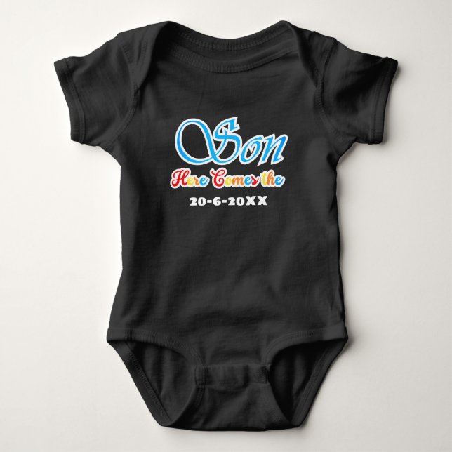 Här kommer solen Baby shower T Shirt (Framsida)