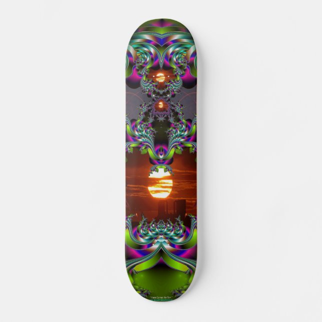 Här kommer solen mini skateboard bräda 18,5 cm (Framsida)