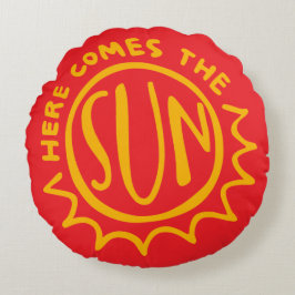 Här kommer solen rund kudde