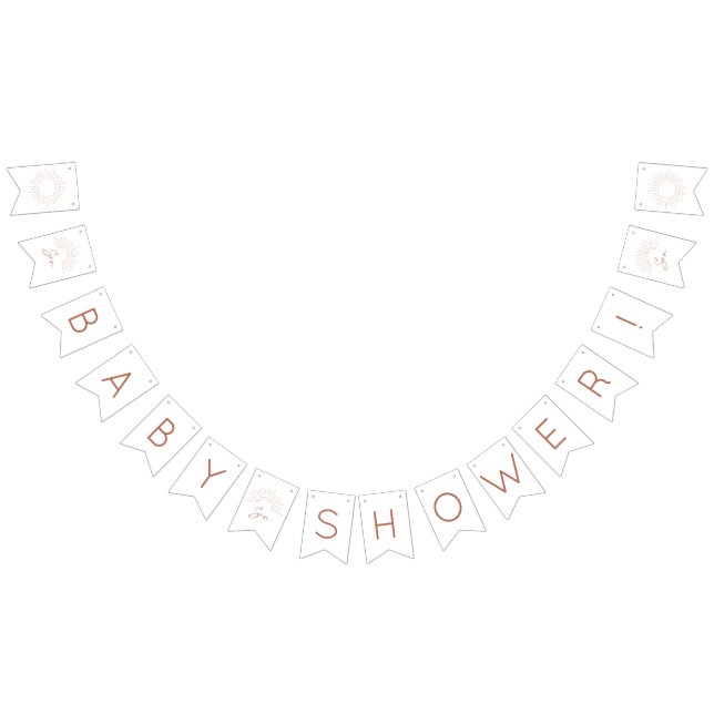 Här kommer Son Baby Shower Bunting Flaggor (Alla)