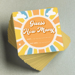 Här kommer Son Baby Shower, gissa hur många spel s Tilläggskort