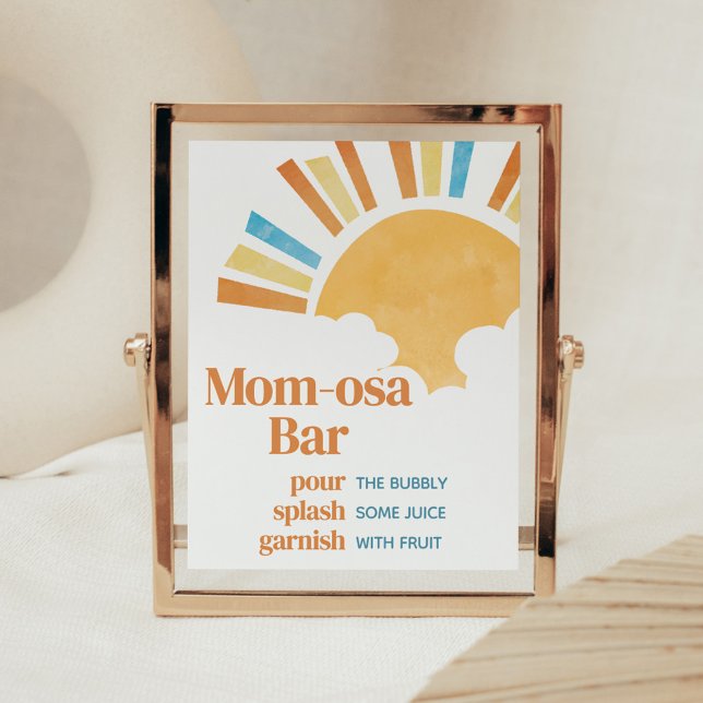 Här kommer Son Baby Shower Mamma Osa Pub Poster (Here Comes the Son Baby Shower Mom Osa Bar)