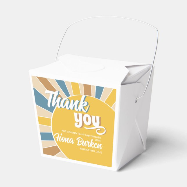 Här kommer Son Baby Shower Presentaskar (Framsidan Sidan)