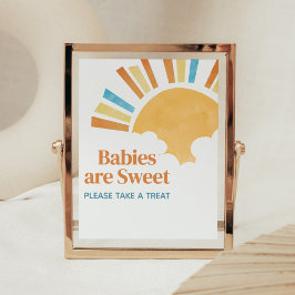 Här kommer Son Baby Shower Spädbarn är Sweet Poster