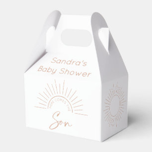 Här kommer Son Boho Baby Shower Presentaskar
