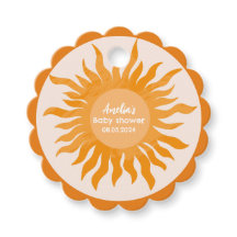 Här kommer son Boho gult Baby Shower