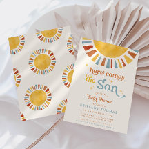 Här kommer Son Boho Retro Boy Shower