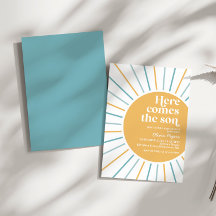 Här kommer Son Boho Sunshine-babyduschen