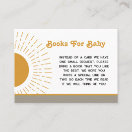 Här kommer Son Bokar för Baby-infogning Visitkort