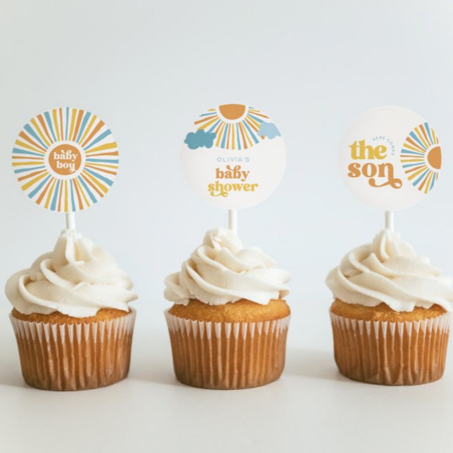 Här kommer Son Cupcake Toppers (Skapare uppladdad)