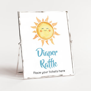 Här kommer Son Cute Sol Diaper Raffle Poster