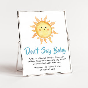 Här kommer Son Cute Sol, säg inte Baby Poster